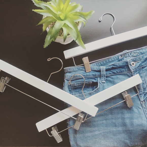 Other - White wooden bottom hangers. Set of 5.